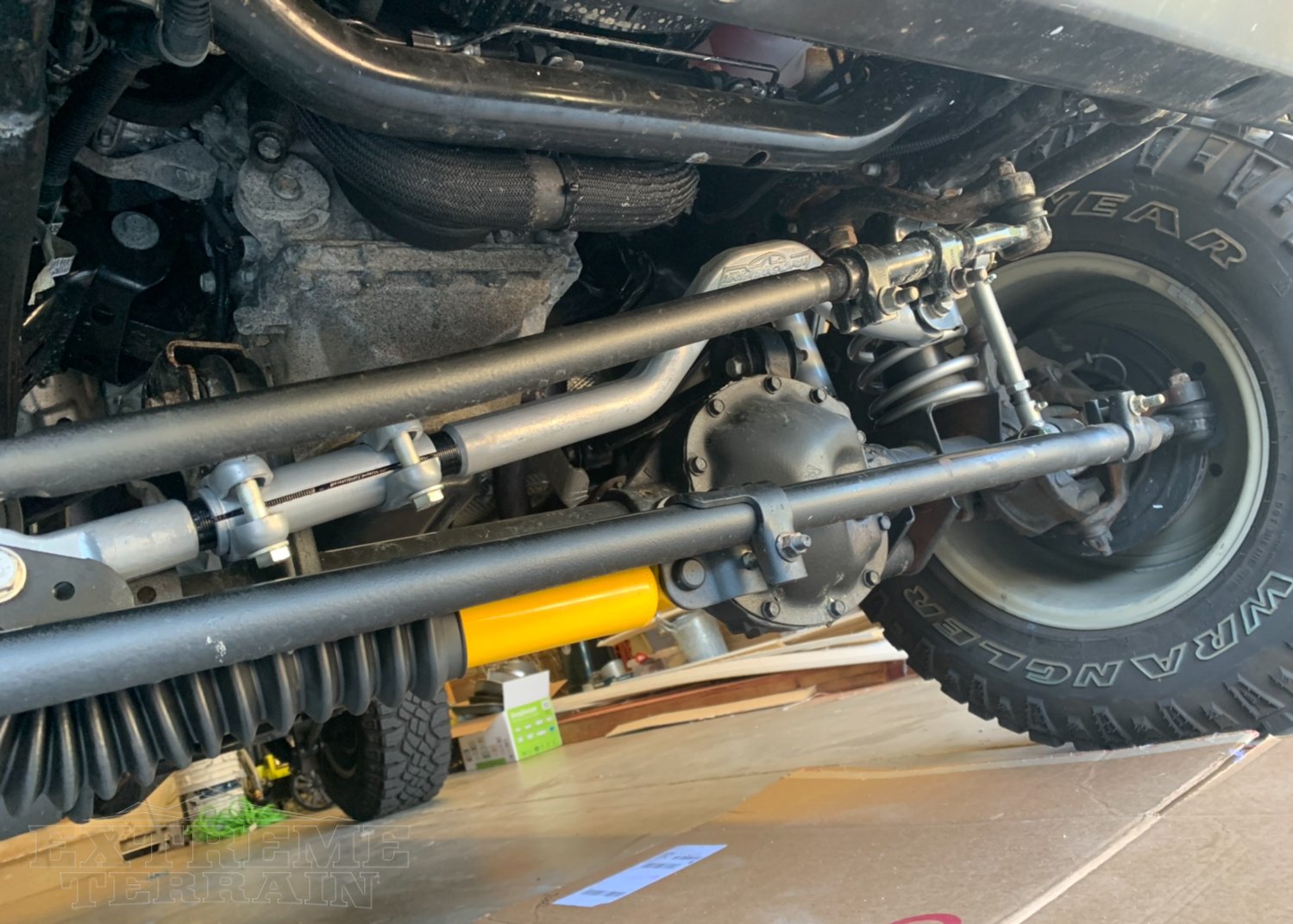 2016 Jeep with a Rubicon Express Adjustable Track Bar
