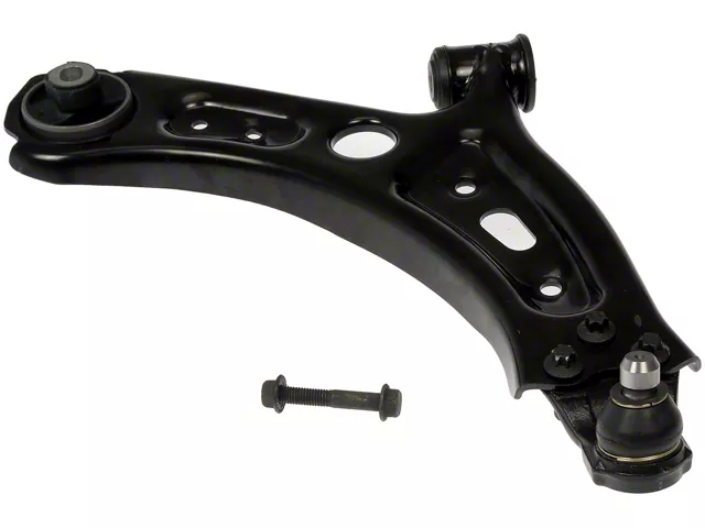 Front lower passenger-side control arm with integrated ball joint for the Jeep Renegade suspension.