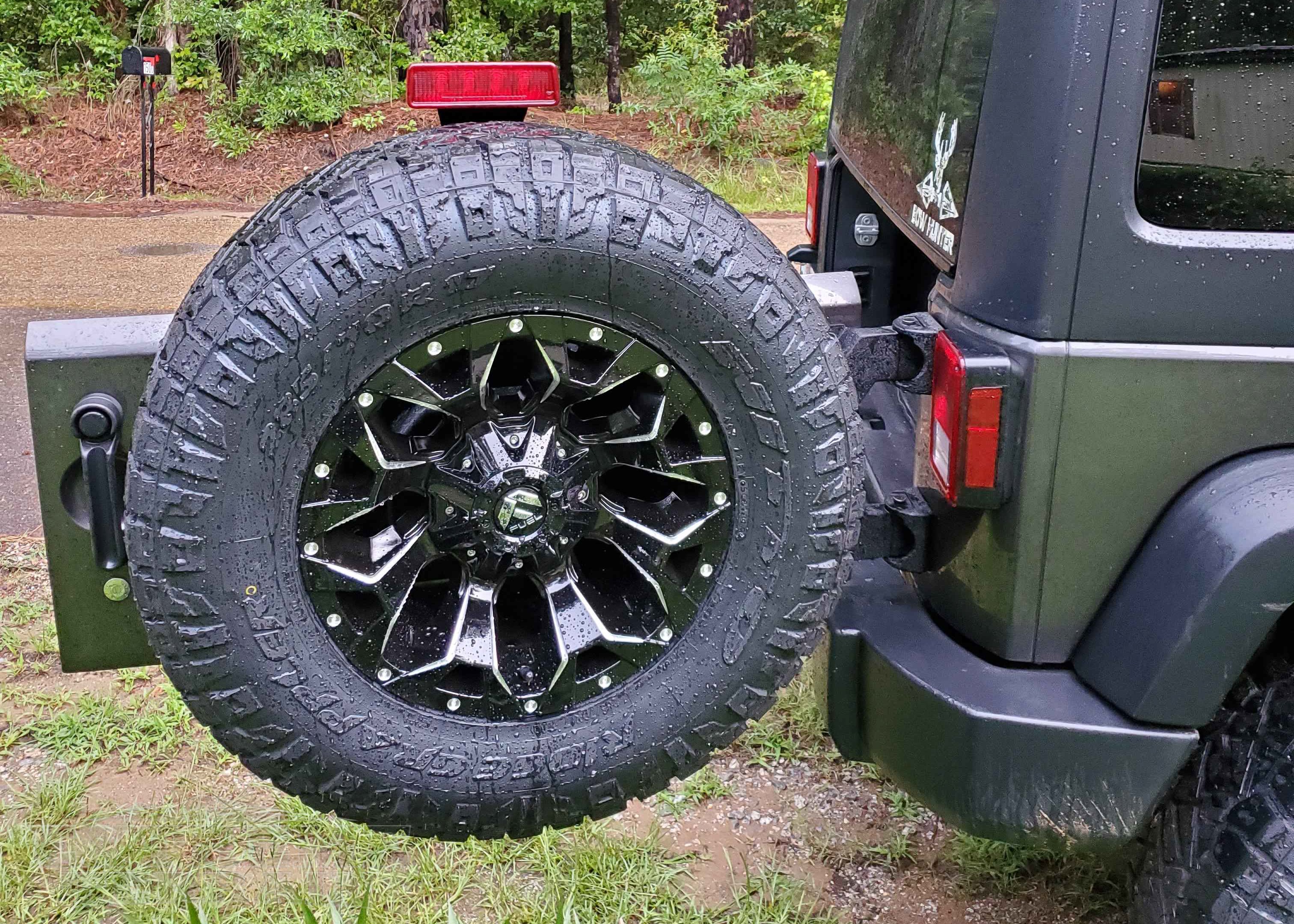 2017 4-Door JK with a Barricade Spare Tire Carrier