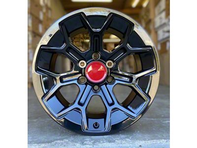 TR8 Gloss Black 6-Lug Wheel; 17x8; 5mm Offset (24-25 Tacoma)