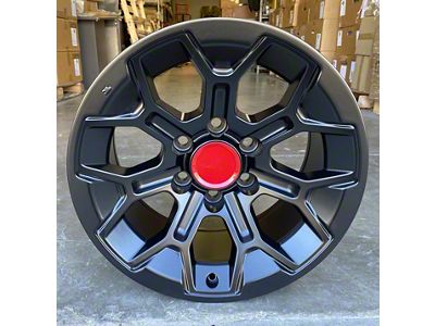 TR8 Matte Black 6-Lug Wheel; 17x8; 5mm Offset (24-25 Tacoma)