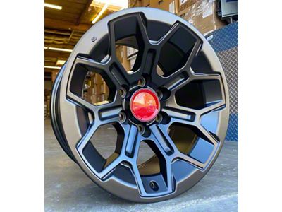 TR8 Matte Black 6-Lug Wheel; 17x9; 0mm Offset (24-25 Tacoma)