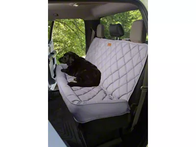 3 Dog Pet Supply Crew Cab Back Seat Protector with Bolster; Gray (Universal; Some Adaptation May Be Required)