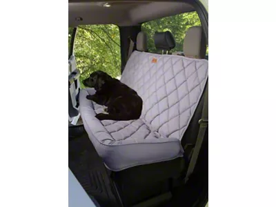 3 Dog Pet Supply Crew Cab Back Seat Protector with Bolster; Tan (Universal; Some Adaptation May Be Required)