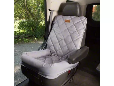 3 Dog Pet Supply Single Seat No-Slip Seat Protector with Bolster; Large; Gray (Universal; Some Adaptation May Be Required)