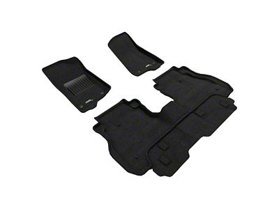 3D MAXpider Elegant Perfect Fit Carpet Front and Rear Floor Liners; Black (20-25 Jeep Gladiator JT)