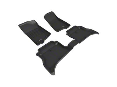 3D MAXpider KAGU Series All-Weather Custom Fit Front and Rear Floor Liners; Black (21-25 Jeep Wrangler JL 4xe)