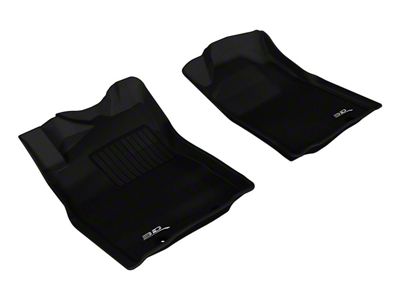 3D MAXpider KAGU Series All-Weather Custom Fit Front Floor Liners; Black (12-15 Tacoma Regular Cab & Access Cab w/ Automatic Transmission)