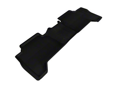 3D MAXpider KAGU Series All-Weather Custom Fit Rear Floor Liners; Black (05-15 Tacoma Double Cab)