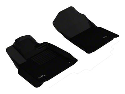 3D MAXpider KAGU Series All-Weather Custom Fit Front Floor Liners; Black (07-11 Tundra)