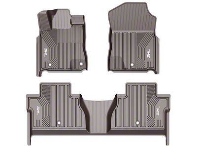 3W All Weather Front and Rear Floor Liners; Black (14-21 Tundra CrewMax)