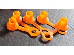 Valve Stem POP-CAPS; Orange (Universal; Some Adaptation May Be Required)