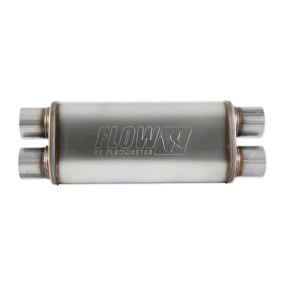Flowmaster Titan FlowFX Dual/Dual Oval Muffler; 3-Inch Inlet/3