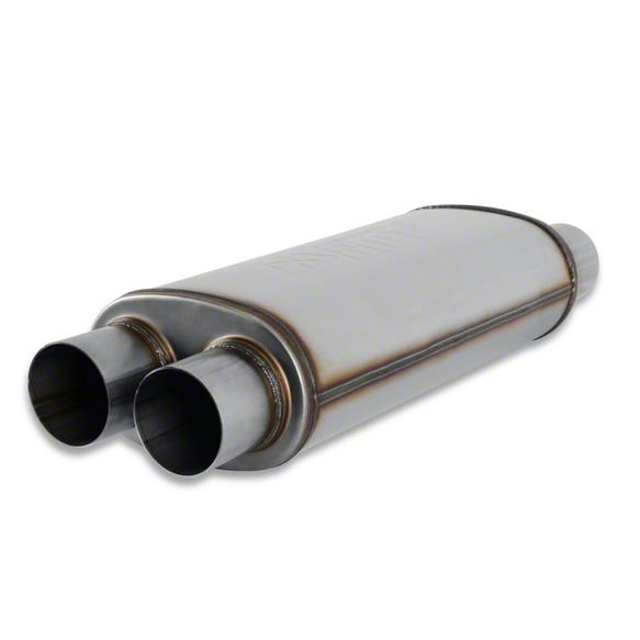 Flowmaster Titan FlowFX Dual/Dual Oval Muffler; 3-Inch Inlet/3