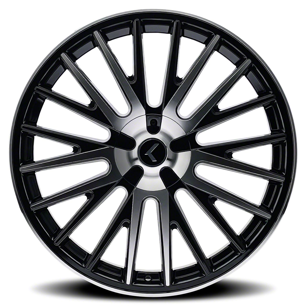 Kraze Jeep Wrangler Double Down Gloss Black Machined Wheel; 18x8
