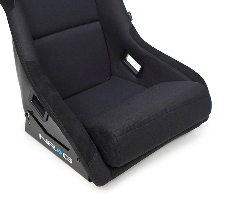 NRG Innovations Tundra X-Large Bucket Seat; Black Cloth FRP-304BK