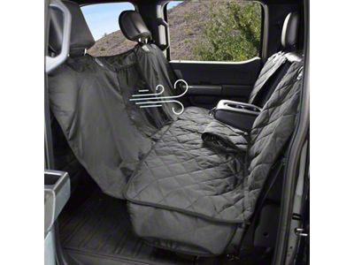 4Knines Second Row Seat Cover with Hammock Mesh Window for Fold-Up Seats; Passenger Side Split (07-25 Tundra CrewMax)