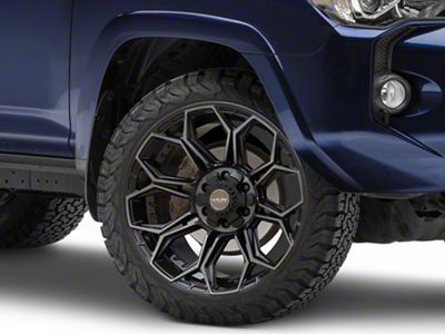 4Play 4P83 Brushed Black 6-Lug Wheel; 24x10; 18mm Offset (10-24 4Runner)