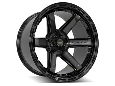 4Play 4P63 Gloss Black with Brushed Face Wheel; 22x12; -44mm Offset (76-86 Jeep CJ7)