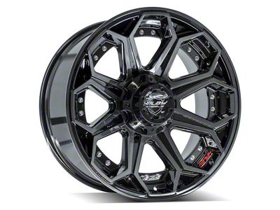 4Play 4P80R Brushed Black Wheel; 20x9; 0mm Offset (76-86 Jeep CJ7)