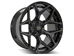 4Play 4P06 Brushed Black Wheel; 20x10; -18mm Offset (20-25 Jeep Gladiator JT)