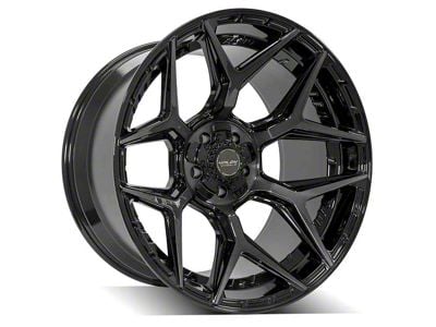 4Play 4P06 Brushed Black Wheel; 20x10; -18mm Offset (18-25 Jeep Wrangler JL)