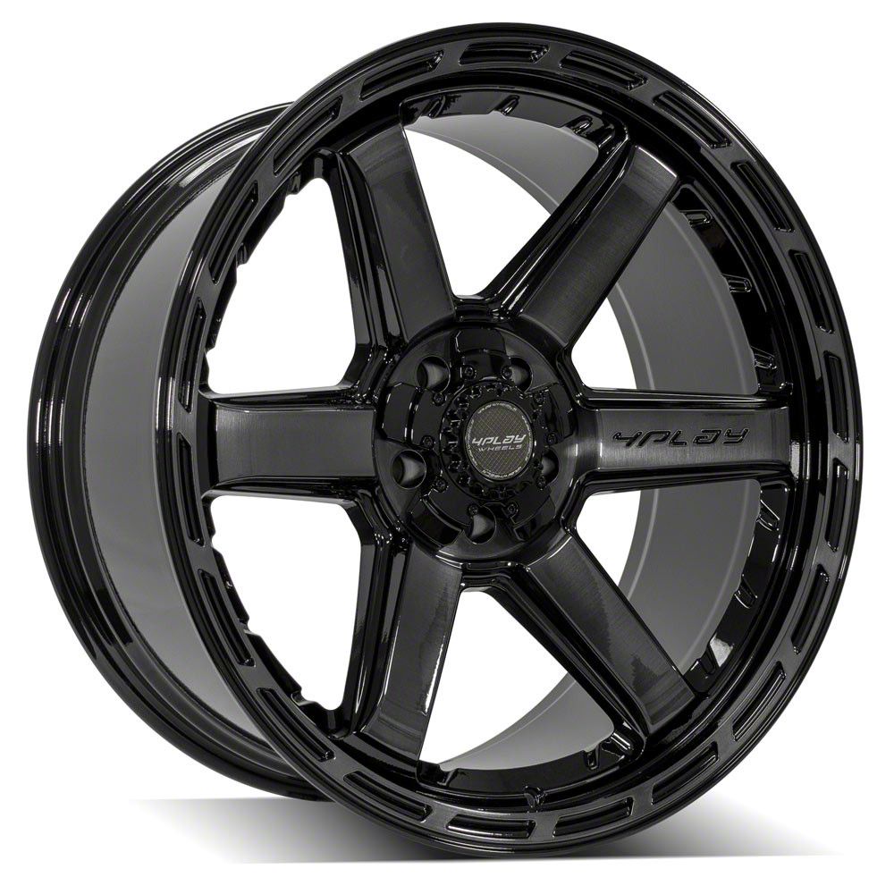4Play Jeep Wrangler 4P63 Gloss Black with Brushed Face Wheel