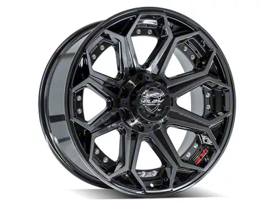 4Play 4P83 Brushed Black Wheel; 20x9; 0mm Offset (18-25 Jeep Wrangler JL)