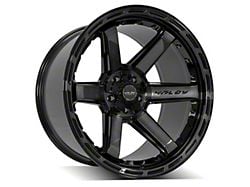 4Play 4P63 Gloss Black with Brushed Face Wheel; 22x12; -44mm Offset (07-18 Jeep Wrangler JK)