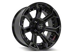 4Play 4P70 Brushed Black Wheel; 22x10; -24mm Offset (07-18 Jeep Wrangler JK)