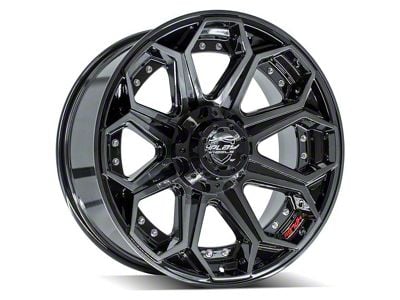 4Play 4P80R Brushed Black Wheel; 20x9; 0mm Offset (07-18 Jeep Wrangler JK)