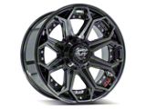 4Play 4P83 Brushed Black Wheel; 20x9; 0mm Offset (07-18 Jeep Wrangler JK)