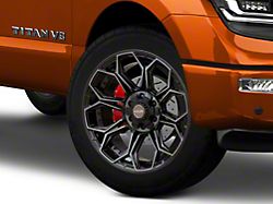 4Play 4P83 Brushed Black 6-Lug Wheel; 22x9; 12mm Offset (17-24 Titan)