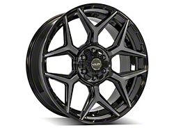4Play 4P06 Brushed Black 6-Lug Wheel; 22x9; 12mm Offset (16-24 Titan XD)
