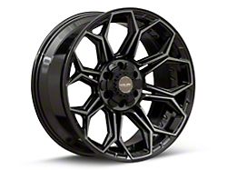 4Play 4P83 Brushed Black 6-Lug Wheel; 22x9; 12mm Offset (16-24 Titan XD)