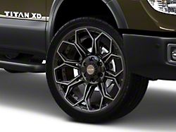 4Play 4P83 Brushed Black 6-Lug Wheel; 22x9; 12mm Offset (16-24 Titan XD)