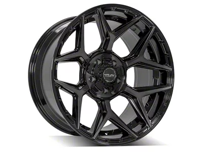 4Play 4P06 Gloss Black with Brushed Face 6-Lug Wheel; 20x10; -18mm Offset (22-25 Tundra)