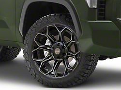 4Play 4P83 Brushed Black 6-Lug Wheel; 22x9; 12mm Offset (22-25 Tundra)