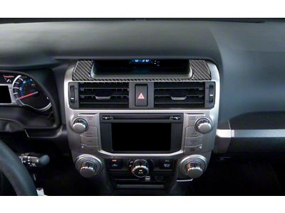 Above Center Air Vent Trim Strip; Domed Carbon Fiber (14-24 4Runner)