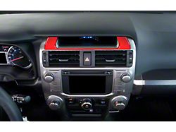 Above Center Air Vent Trim Strip; Gloss TRD Red (14-24 4Runner)