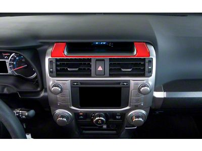 Above Center Air Vent Trim Strip; Gloss TRD Red (14-24 4Runner)
