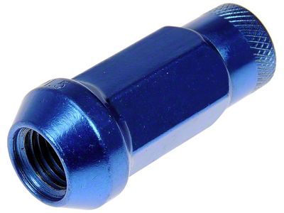Blue Open End Knurled Wheel Lug Nuts; M12x1.50; Set of 20 (03-24 4Runner)