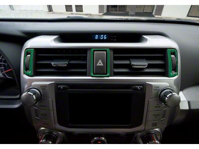 Center Air Vent Accent Trim Strip; Army Green (14-24 4Runner)