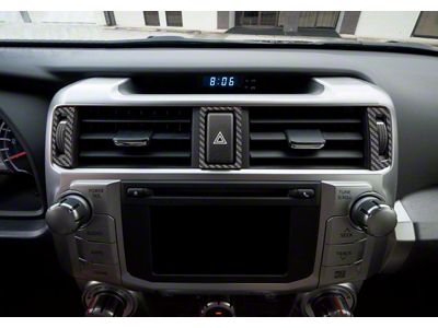 Center Air Vent Accent Trim Strip; Raw Carbon Fiber (14-24 4Runner)