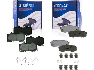 Ceramic Brake Pads; Front and Rear (03-24 4Runner)