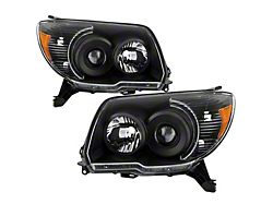 Crystal Headlights; Black Housing; Clear Lens (06-09 4Runner)