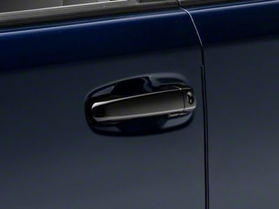 Chrome Delete Door Handle Covers; Gloss Black (10-24 4Runner, Excluding Limited)