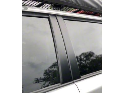 Door Pillar Accent Trim; Matte Black (07-24 4Runner)
