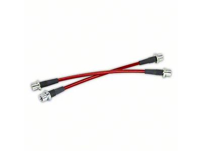 Extended Rear Brake Lines; Red (14-24 4Runner)