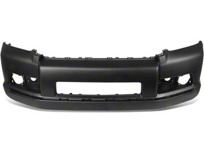 Factory Style Front Bumper Cover with Fog Light Openings; Primed Black (10-13 4Runner Limited w/ Chrome Trim)